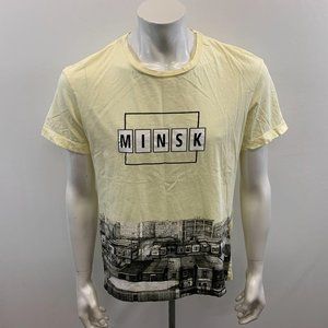 Minsk Belarus Graphic T Shirt Men's  Medium Yellow